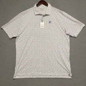 Peter Millar Seaside Polo Mens XXL NWT Flowers & Skulls AOP RCC 100% Pima Cotton